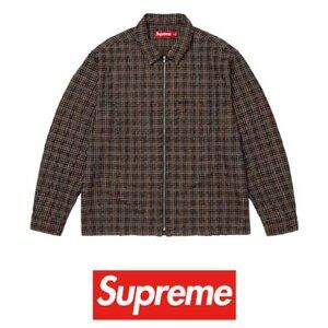 Supreme Metallic Plaid Zip Up Shirt 2025